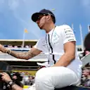 Lewis Hamilton (GBR) Mercedes AMG F1 at the drivers parade at Formula One World Championship, Rd5, Spanish Grand Prix Race, Barcelona, Spain, Sunday 10 May 2015. © Sutton Motorsport Images