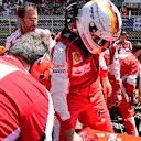 Sebastian Vettel (GER) Ferrari SF15-T on the grid at Formula One World Championship, Rd5, Spanish Grand Prix Qualifying, Barcelona, Spain, Saturday 9 May 2015. © Sutton Motorsport Images