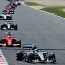 Nico Rosberg (GER) Mercedes AMG F1 W06 at the start of the race at Formula One World Championship, Rd5, Spanish Grand Prix Qualifying, Barcelona, Spain, Saturday 9 May 2015. © Sutton Motorsport Images