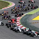 Lewis Hamilton (GBR) Mercedes AMG F1 W06 at the start of the race at Formula One World Championship, Rd5, Spanish Grand Prix Race, Barcelona, Spain, Sunday 10 May 2015. © Sutton Motorsport Images