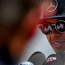 Lewis Hamilton (GBR) Mercedes AMG F1 talks with the media at Formula One World Championship, Rd5, Spanish Grand Prix Preparations, Barcelona, Spain, Thursday 7 May 2015. © Sutton Motorsport Images