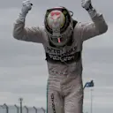 Race winner and new World Champion Lewis Hamilton (GBR) Mercedes AMG F1 celebrates in parc ferme at Formula One World Championship, Rd16, United States  Grand Prix, Race, Austin, Texas, USA, Sunday 25 October 2015. © Sutton Motorsport Images