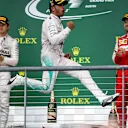 Race winner and new World Champion Lewis Hamilton (GBR) Mercedes AMG F1 celebrates on the podium at Formula One World Championship, Rd16, United States  Grand Prix, Race, Austin, Texas, USA, Sunday 25 October 2015. © Sutton Motorsport Images