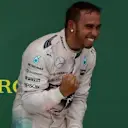 Lewis Hamilton (GBR) Mercedes AMG F1 celebrates on the podium at Formula One World Championship, Rd16, United States Grand Prix, Race, Austin, Texas, USA, Sunday 25 October 2015. © Sutton Motorsport Images