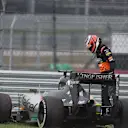 Nico Hulkenberg (GER) Force India VJM08 retires from the race at Formula One World Championship, Rd16, United States  Grand Prix, Race, Austin, Texas, USA, Sunday 25 October 2015. © Sutton Motorsport Images