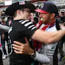 Race winner and new World Champion Lewis Hamilton (GBR) Mercedes AMG F1 celebrates with his Race Engineer Peter Bonnington (GBR) at Formula One World Championship, Rd16, United States  Grand Prix, Race, Austin, Texas, USA, Sunday 25 October 2015. © Sutton Motorsport Images