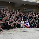 Race winner and New World Champion Lewis Hamilton (GBR) Mercedes AMG F1 celebrates with Nico Rosberg (GER) Mercedes AMG F1 and the team at Formula One World Championship, Rd16, United States  Grand Prix, Race, Austin, Texas, USA, Sunday 25 October 2015. © Sutton Motorsport Images