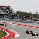 Lewis Hamilton (GBR) Mercedes AMG F1 W06 leads Daniil Kvyat (RUS) Red Bull Racing RB11 at Formula One World Championship, Rd16, United States  Grand Prix, Race, Austin, Texas, USA, Sunday 25 October 2015. © Sutton Motorsport Images