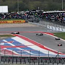 Lewis Hamilton (GBR) Mercedes AMG F1 W06 leads Nico Rosberg (GER) Mercedes AMG F1 W06 at Formula One World Championship, Rd16, United States  Grand Prix, Race, Austin, Texas, USA, Sunday 25 October 2015. © Sutton Motorsport Images