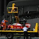 The car of Sebastian Vettel (GER) Ferrari SF16-H is recovered after stopping on track in FP2 at Formula One World Championship, Rd21, Abu Dhabi Grand Prix, Practice, Yas Marina Circuit, Abu Dhabi, UAE, Friday 25 November 2016. © Sutton Images