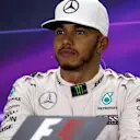 Lewis Hamilton (GBR) Mercedes AMG F1 in the Press Conference at Formula One World Championship, Rd21, Abu Dhabi Grand Prix, Qualifying, Yas Marina Circuit, Abu Dhabi, UAE, Saturday 26 November 2016. © Sutton Images