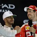 World Champion Nico Rosberg (GER) Mercedes AMG F1 celebrates on the podium with Sebastian Vettel (GER) Ferrari and Lewis Hamilton (GBR) Mercedes AMG F1 at Formula One World Championship, Rd21, Abu Dhabi Grand Prix, Race, Yas Marina Circuit, Abu Dhabi, UAE, Sunday 27 November 2016. © Sutton Images
