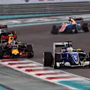 Max Verstappen (NED) Red Bull Racing RB12 and Marcus Ericsson (SWE) Sauber C35 at Formula One World Championship, Rd21, Abu Dhabi Grand Prix, Race, Yas Marina Circuit, Abu Dhabi, UAE, Sunday 27 November 2016. © Sutton Images