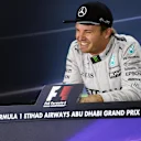 World Champion Nico Rosberg (GER) Mercedes AMG F1 in the Press Conference at Formula One World Championship, Rd21, Abu Dhabi Grand Prix, Race, Yas Marina Circuit, Abu Dhabi, UAE, Sunday 27 November 2016. © Sutton Images