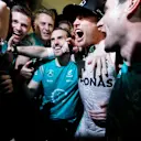 Nico Rosberg (GER) Mercedes AMG F1 celebrates with the team at Formula One World Championship, Rd21, Abu Dhabi Grand Prix, Race, Yas Marina Circuit, Abu Dhabi, UAE, Sunday 27 November 2016. © Sutton Images