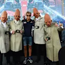 Marcus Ericsson (SWE) Sauber and coneheads at the autograph session at Formula One World Championship, Rd21, Abu Dhabi Grand Prix, Race, Yas Marina Circuit, Abu Dhabi, UAE, Sunday 27 November 2016. © Sutton Images