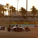 Lewis Hamilton (GBR) Mercedes-Benz F1 W07 Hybrid leads at the start of the race at Formula One World Championship, Rd21, Abu Dhabi Grand Prix, Race, Yas Marina Circuit, Abu Dhabi, UAE, Sunday 27 November 2016. © Sutton Images