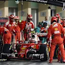 Kimi Raikkonen (FIN) Ferrari SF16-H pit stop at Formula One World Championship, Rd21, Abu Dhabi Grand Prix, Race, Yas Marina Circuit, Abu Dhabi, UAE, Sunday 27 November 2016. © Sutton Images