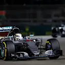 Lewis Hamilton (GBR) Mercedes-Benz F1 W07 Hybrid leads Nico Rosberg (GER) Mercedes-Benz F1 W07 Hybrid at Formula One World Championship, Rd21, Abu Dhabi Grand Prix, Race, Yas Marina Circuit, Abu Dhabi, UAE, Sunday 27 November 2016. © Sutton Images