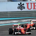 Kimi Raikkonen (FIN) Ferrari SF16-H leads Sebastian Vettel (GER) Ferrari SF16-H at Formula One World Championship, Rd21, Abu Dhabi Grand Prix, Race, Yas Marina Circuit, Abu Dhabi, UAE, Sunday 27 November 2016. © Sutton Images