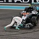 New World Champion Nico Rosberg (GER) Mercedes-Benz F1 W07 Hybrid celebrates at the end of the race at Formula One World Championship, Rd21, Abu Dhabi Grand Prix, Race, Yas Marina Circuit, Abu Dhabi, UAE, Sunday 27 November 2016. © Sutton Images
