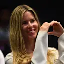 Vivian Rosberg (GER) Wife of Nico Rosberg (GER) Mercedes AMG F1 celebrates at Formula One World Championship, Rd21, Abu Dhabi Grand Prix, Race, Yas Marina Circuit, Abu Dhabi, UAE, Sunday 27 November 2016. © Sutton Images