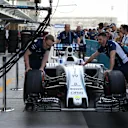 Williams mechanics with Williams FW38 at Formula One World Championship, Rd21, Abu Dhabi Grand Prix, Preparations, Yas Marina Circuit, Abu Dhabi, UAE, Thursday 24 November 2016. © Sutton Images