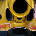 Renault Sport F1 Team RS16 airbox at Formula One World Championship, Rd21, Abu Dhabi Grand Prix, Preparations, Yas Marina Circuit, Abu Dhabi, UAE, Thursday 24 November 2016. © Sutton Images