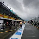 Clouds over pit lane at Formula One World Championship, Rd1, Australian Grand Prix, Practice, Albert Park, Melbourne, Australia, Friday 18 March 2016. © Sutton Motorsport Images