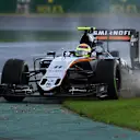 Sergio Perez (MEX) Force India VJM09 runs wide at Formula One World Championship, Rd1, Australian Grand Prix, Practice, Albert Park, Melbourne, Australia, Friday 18 March 2016. © Sutton Motorsport Images