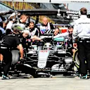 Lewis Hamilton (GBR) Mercedes-Benz F1 W07 Hybrid practice pit stops at Formula One World Championship, Rd1, Australian Grand Prix, Qualifying, Albert Park, Melbourne, Australia, Saturday 19 March 2016. © Sutton Motorsport Images