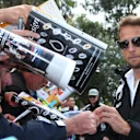Jenson Button (GBR) McLaren signs autographs for the fans at Formula One World Championship, Rd1, Australian Grand Prix, Qualifying, Albert Park, Melbourne, Australia, Saturday 19 March 2016. © Sutton Motorsport Images