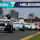 Sergio Perez (MEX) Force India F1 on the drivers parade at Formula One World Championship, Rd1, Australian Grand Prix, Race, Albert Park, Melbourne, Australia, Sunday 20 March 2016. © Sutton Motorsport Images
