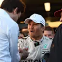 Race winner Nico Rosberg (GER) Mercedes AMG F1 celebrates with Toto Wolff (AUT) Mercedes AMG F1 Director of Motorsport and Niki Lauda (AUT) Mercedes AMG F1 Non-Executive Chairman at Formula One World Championship, Rd1, Australian Grand Prix, Race, Albert Park, Melbourne, Australia, Sunday 20 March 2016. © Sutton Motorsport Images