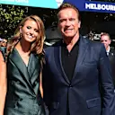 Arnold Schwarzenegger (AUT) and Grand Prix Ambassador Brittany Davis (AUS) at Formula One World Championship, Rd1, Australian Grand Prix, Race, Albert Park, Melbourne, Australia, Sunday 20 March 2016. © Sutton Motorsport Images