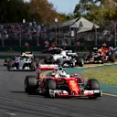 Sebastian Vettel (GER) Ferrari SF16-H leads at the start of the race at Formula One World Championship, Rd1, Australian Grand Prix, Race, Albert Park, Melbourne, Australia, Sunday 20 March 2016. © Sutton Motorsport Images