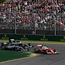 Sebastian Vettel (GER) Ferrari SF16-H leads at the start of the race  at Formula One World Championship, Rd1, Australian Grand Prix, Race, Albert Park, Melbourne, Australia, Sunday 20 March 2016. © Sutton Motorsport Images