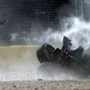 Fernando Alonso (ESP) McLaren MP4-31 crashes out of the race at Formula One World Championship, Rd1, Australian Grand Prix, Race, Albert Park, Melbourne, Australia, Sunday 20 March 2016. © Sutton Motorsport Images