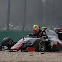 Esteban Gutierrez (MEX) Haas VF-16 crashed out of the race at Formula One World Championship, Rd1, Australian Grand Prix, Race, Albert Park, Melbourne, Australia, Sunday 20 March 2016. © Sutton Motorsport Images