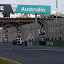 Race winnerNico Rosberg (GER) Mercedes AMG F1 takes the chequered flag at Formula One World Championship, Rd1, Australian Grand Prix, Race, Albert Park, Melbourne, Australia, Sunday 20 March 2016. © Sutton Motorsport Images
