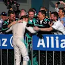 Race winner Nico Rosberg (GER) Mercedes AMG F1 celebrates in parc ferme at Formula One World Championship, Rd1, Australian Grand Prix, Race, Albert Park, Melbourne, Australia, Sunday 20 March 2016. © Sutton Motorsport Images