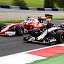 Sebastian Vettel (GER) Ferrari SF16-H and Daniil Kvyat (RUS) Scuderia Toro Rosso STR11 at Formula One World Championship, Rd9, Austrian Grand Prix, Practice, Spielberg, Austria, Friday 1 July 2016. © Sutton Images