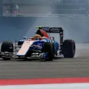 Rio Haryanto (IDN) Manor Racing MRT05 spins in FP1 at Formula One World Championship, Rd9, Austrian Grand Prix, Practice, Spielberg, Austria, Friday 1 July 2016. © Sutton Images