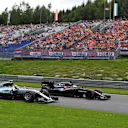 Nico Rosberg (GER) Mercedes-Benz F1 W07 Hybrid and Fernando Alonso (ESP) McLaren MP4-31 at Formula One World Championship, Rd9, Austrian Grand Prix, Qualifying, Spielberg, Austria, Saturday 2 July 2016. © Sutton Images