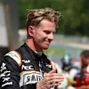 Nico Hulkenberg (GER) Force India F1 celebrates in parc ferme at Formula One World Championship, Rd9, Austrian Grand Prix, Qualifying, Spielberg, Austria, Saturday 2 July 2016. © Sutton Images