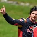 Carlos Sainz (ESP) Scuderia Toro Rosso is recovered by a scooter after stopping on track in FP1 at Formula One World Championship, Rd9, Austrian Grand Prix, Qualifying, Spielberg, Austria, Saturday 2 July 2016. © Sutton Images
