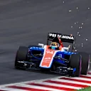 Pascal Wehrlein (GER) Manor Racing MRT05 and sparks at Formula One World Championship, Rd9, Austrian Grand Prix, Qualifying, Spielberg, Austria, Saturday 2 July 2016. © Sutton Images