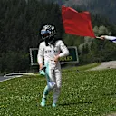 Nico Rosberg (GER) Mercedes AMG F1 following his crash in FP3 as the session is red flagged at Formula One World Championship, Rd9, Austrian Grand Prix, Qualifying, Spielberg, Austria, Saturday 2 July 2016. © Sutton Images