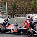 The car of race retiree Daniil Kvyat (RUS) Scuderia Toro Rosso STR11 is recovered by Marshals at Formula One World Championship, Rd9, Austrian Grand Prix, Race, Spielberg, Austria, Sunday 3 July 2016. © Sutton Images