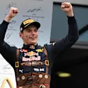Max Verstappen (NED) Red Bull Racing celebrates on the podium at Formula One World Championship, Rd9, Austrian Grand Prix, Race, Spielberg, Austria, Sunday 3 July 2016. © Sutton Images